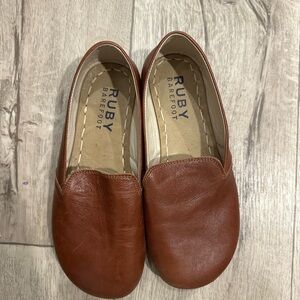 Ruby Barefoot Brown Leather grounding flats